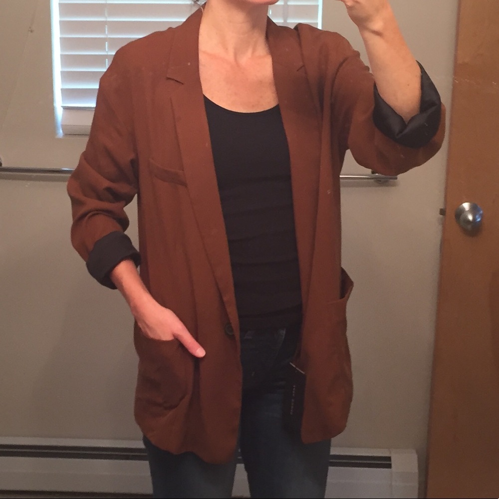 Zara slouchy brown blazer - Picture 5 of 6